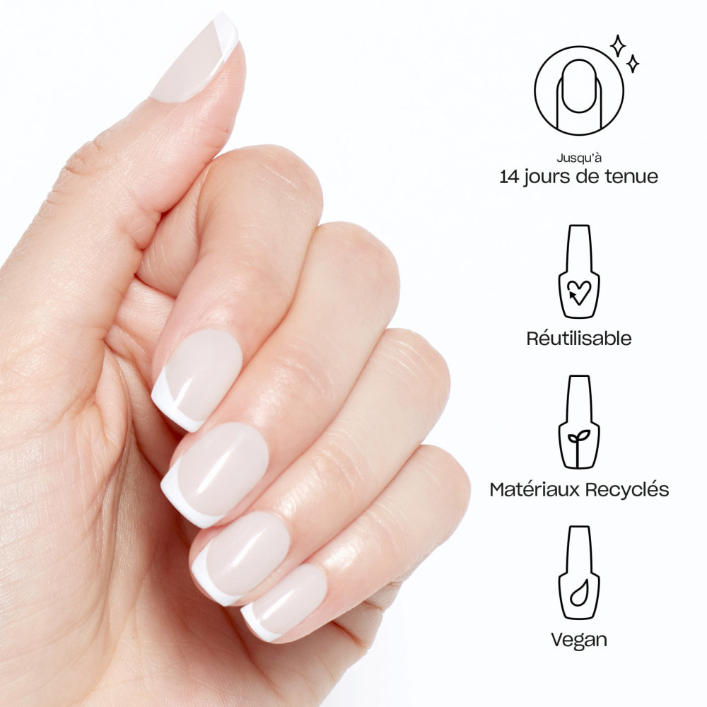 Duo Infinite Shine - Base et Top Coat Duo Pack - 30ml xPRESS-ON - French Press - Faux ongles réutilisables, effet gel