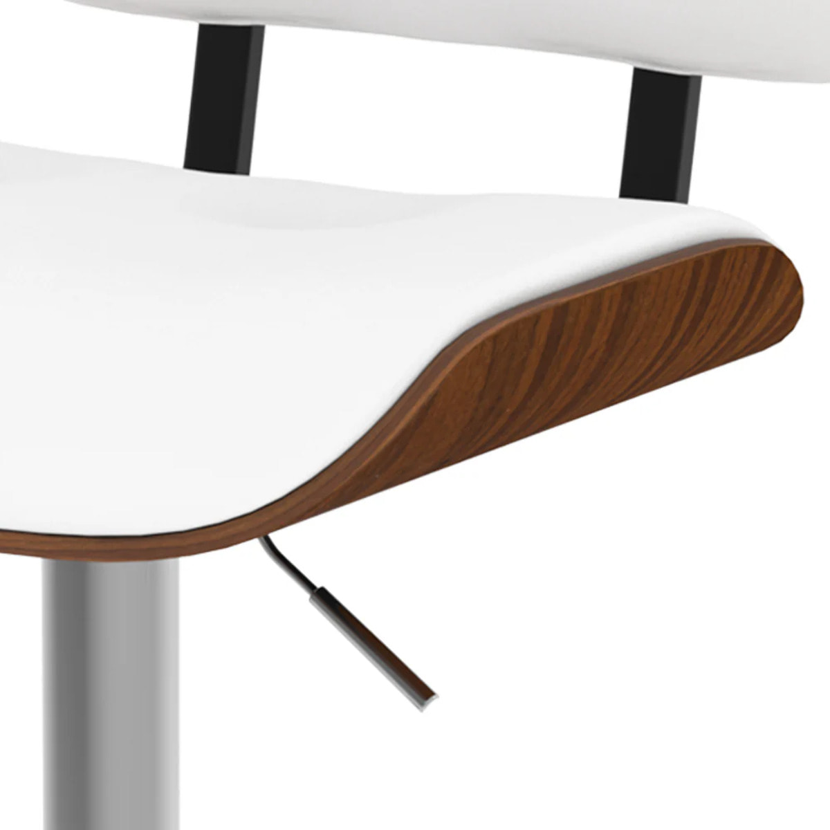 Chaise de bar réglable en PU blanc 65/86 cm - Melchior