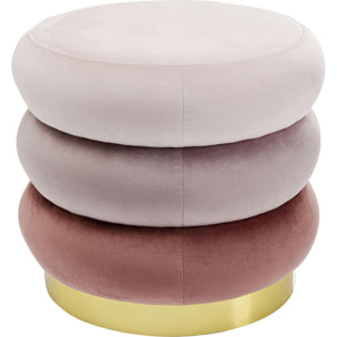 Tabouret Sandwich velours rose Kare Design