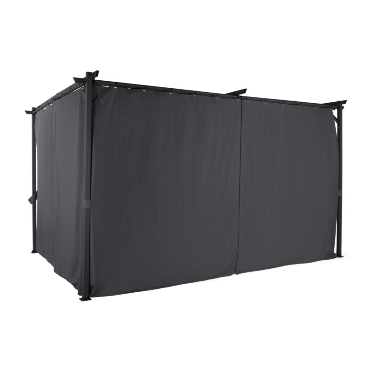 Pergola Marina 3x4m toit rétractable + 4 rideaux