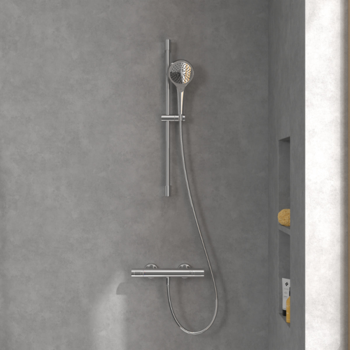 Mitigeur douche thermostatique Universal rond Chrome