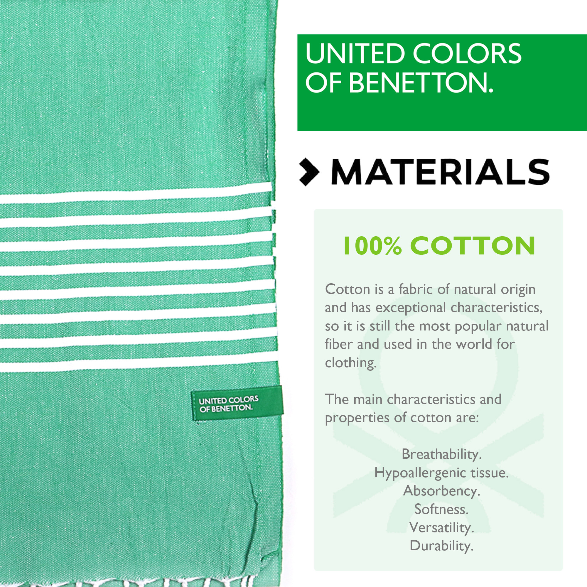 hamman- fouta verde  benetton