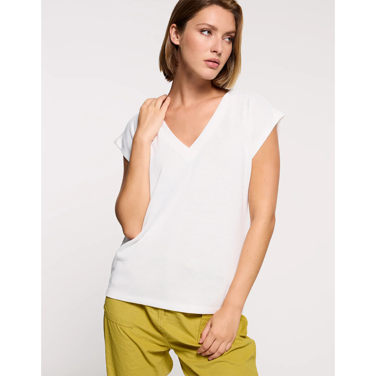 Camiseta Manga Corta Off White - Imara