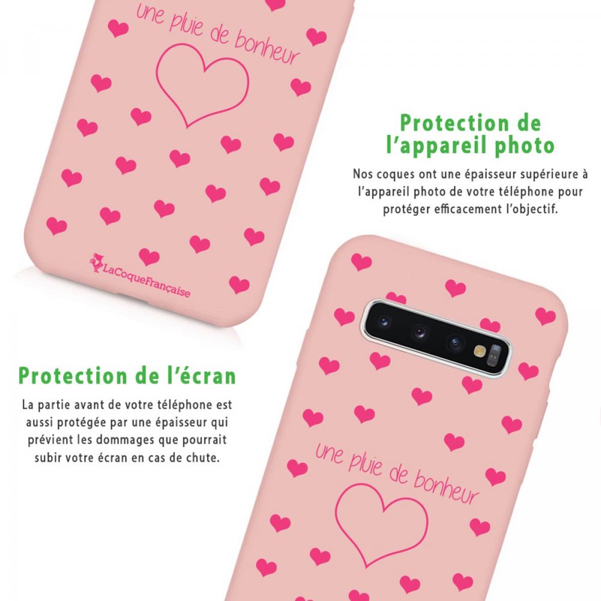 Coque Samsung Galaxy S10 Silicone Liquide Douce rose pâle Pluie de Bonheur Rose La Coque Francaise.