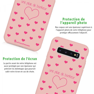 Coque Samsung Galaxy S10 Silicone Liquide Douce rose pâle Pluie de Bonheur Rose La Coque Francaise.