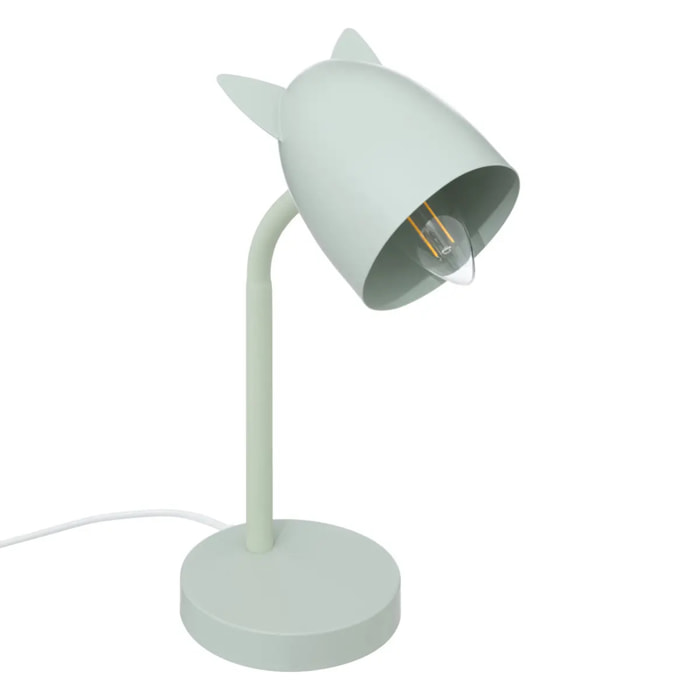 Lampe à poser à oreilles H.31cm métal vert