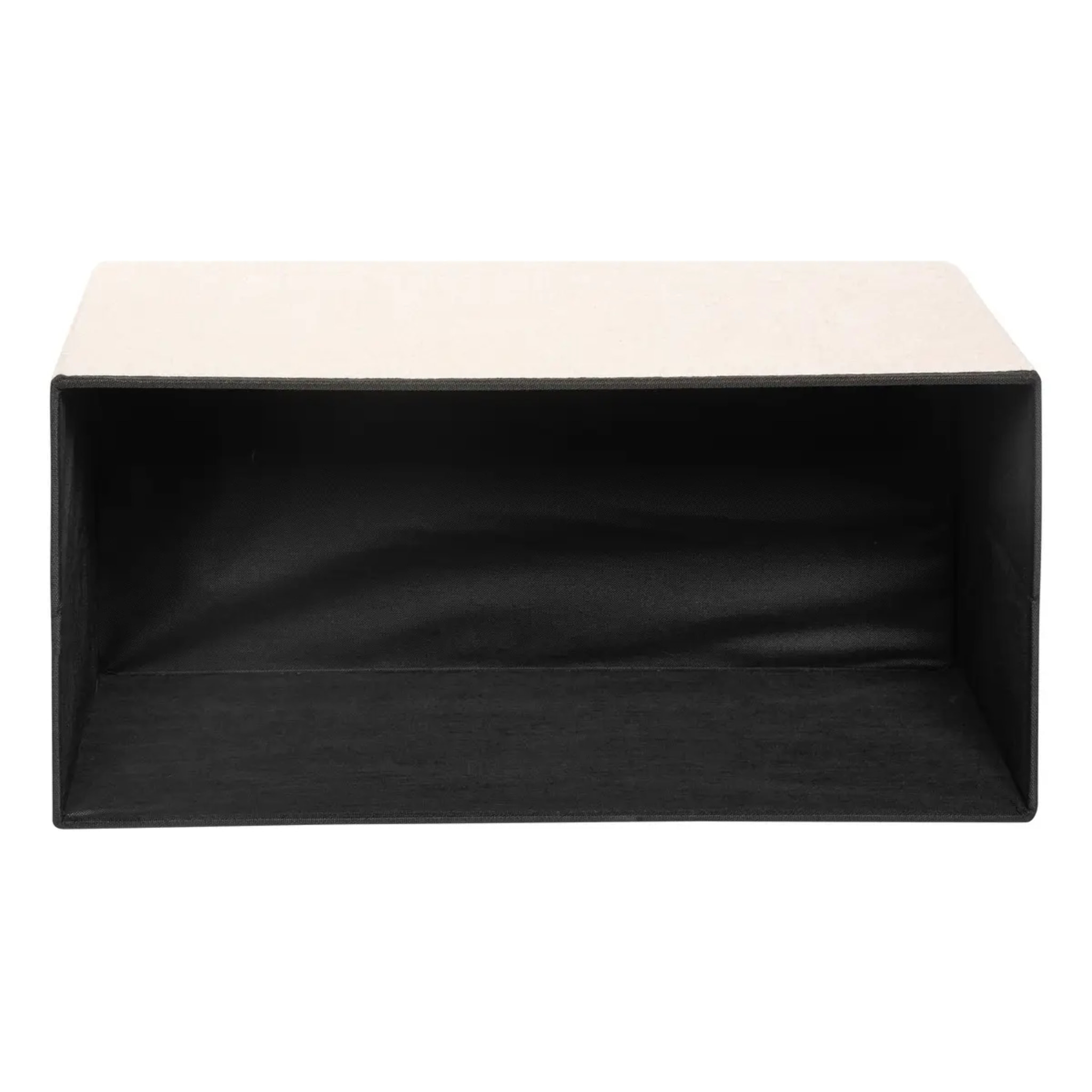 Pouf Pliable Coffre Soana en Bouclette Ivoire 76x38cm