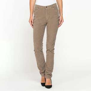 PANTALONE CINQUE TASCHE COMFORT FIT IN VELLUTO STRETCH 1000 RIGHE