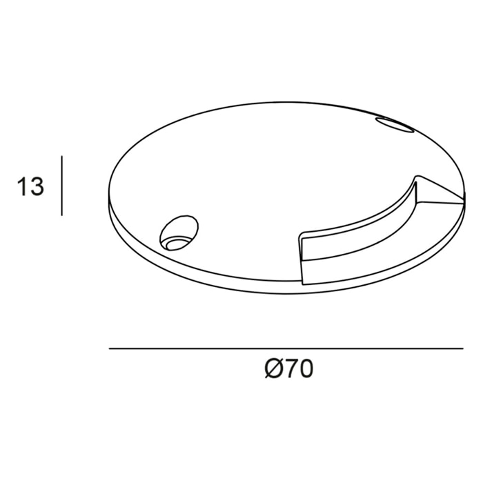 Forlight Side baliza exterior coon luz led blanco cálido 3000K en color gris