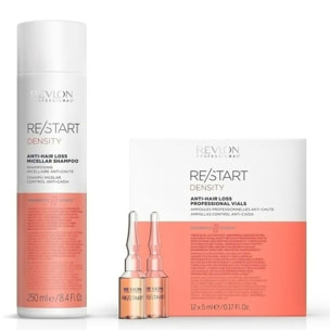Re/start Density - Coffret Anti-Chute Shampooing Micellaire 250ml et Ampoules soin sans Rinçage 12x5ml