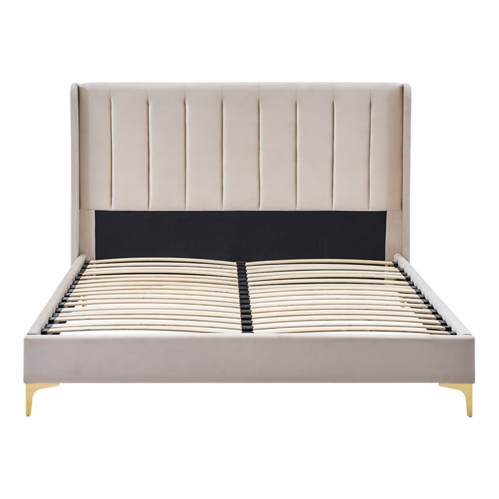 Sommier avec tête de lit Lavezzi | Coloris Beige
