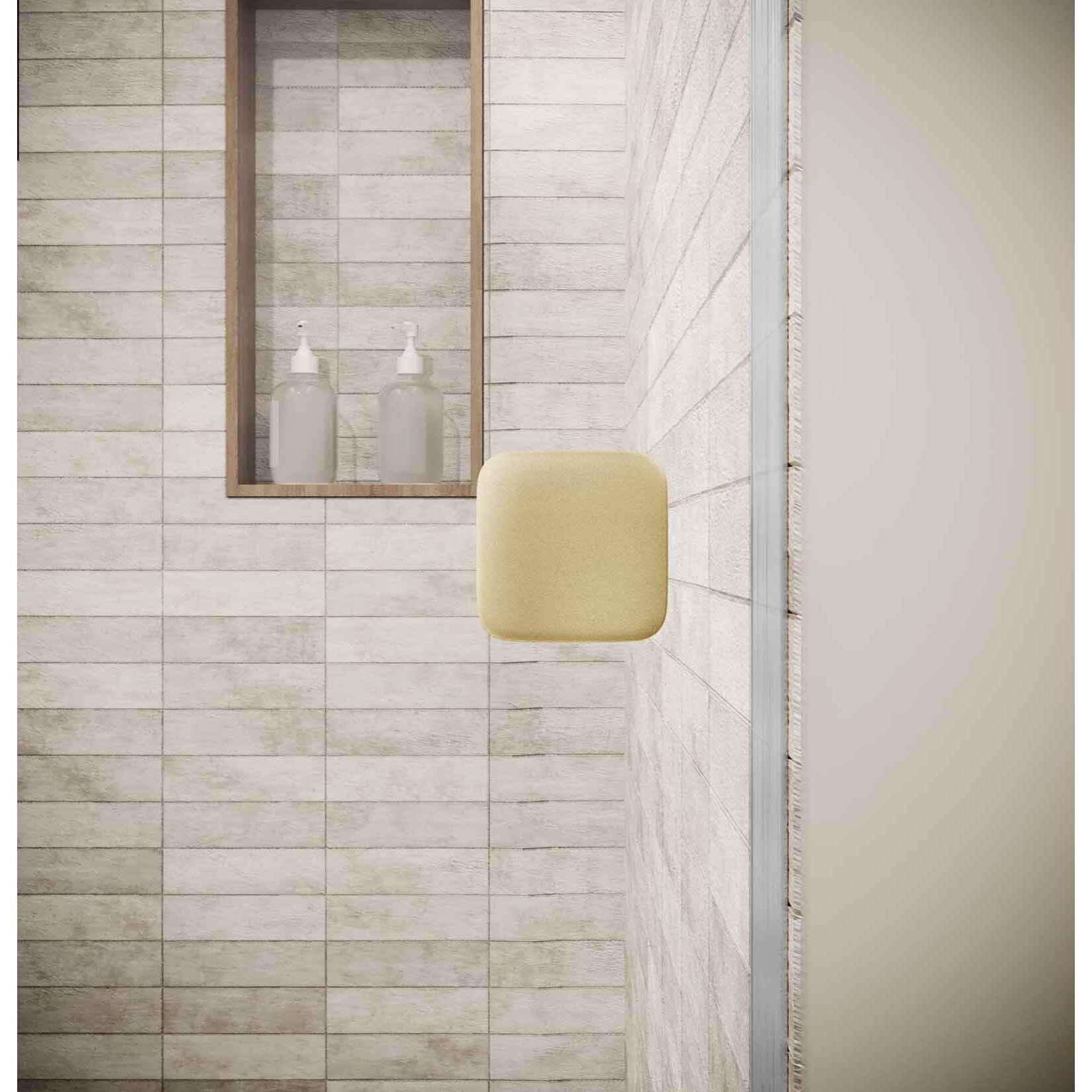 Porte de Douche Pivotante 70x180 cm en Verre Trempe 5 mm - Finition Or Brosse - GOLD ELEMENTARY