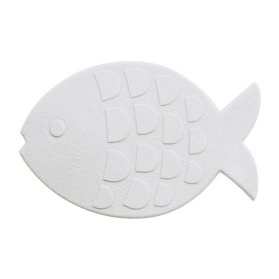 sticker figurine antidérapant de douche ou baignoir PVC GLOBEFISH x5pcs Blanc Spirella