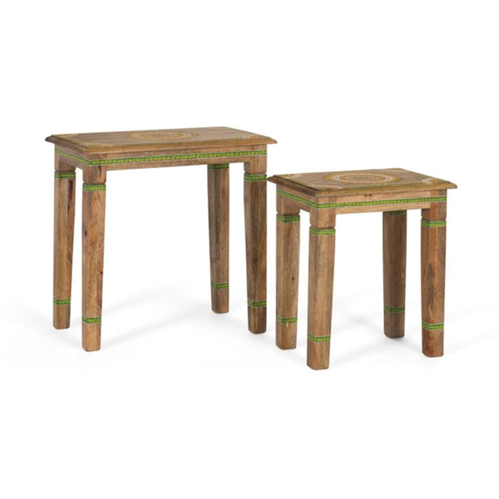 Ensemble 2 tables basses - 55x56x36cm