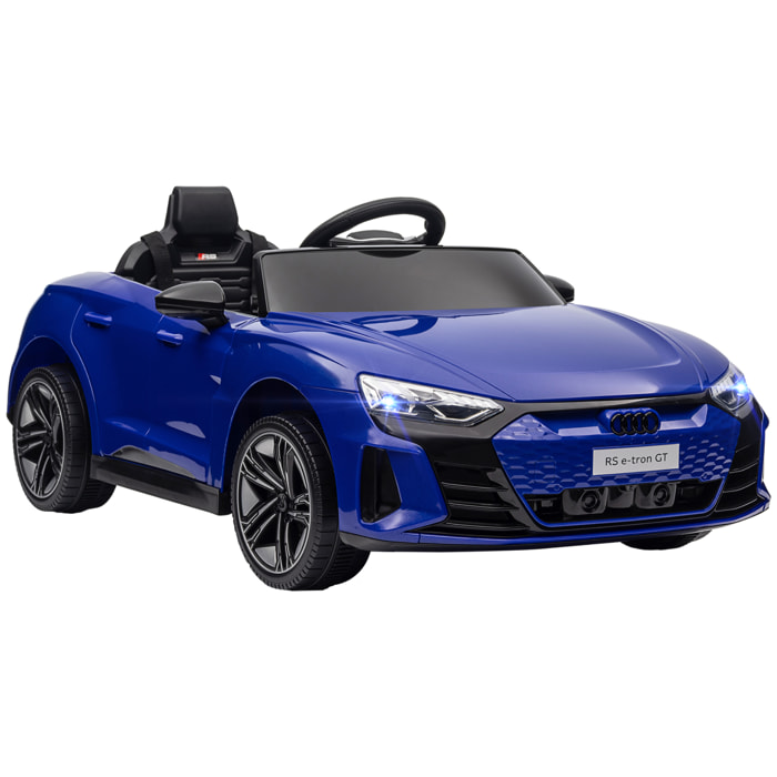 Véhicule électrique enfant Audi RS e-tron GT V. max. 5 Km/h télécommande effets sonores + lumineux bleu indigo