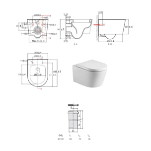 Pack WC bâti ECO 2L Swiss Aqua Technologies + WC suspendu Swiss Aqua Technologies + plaque blanc/chrome (STESTBRWR04-FR)