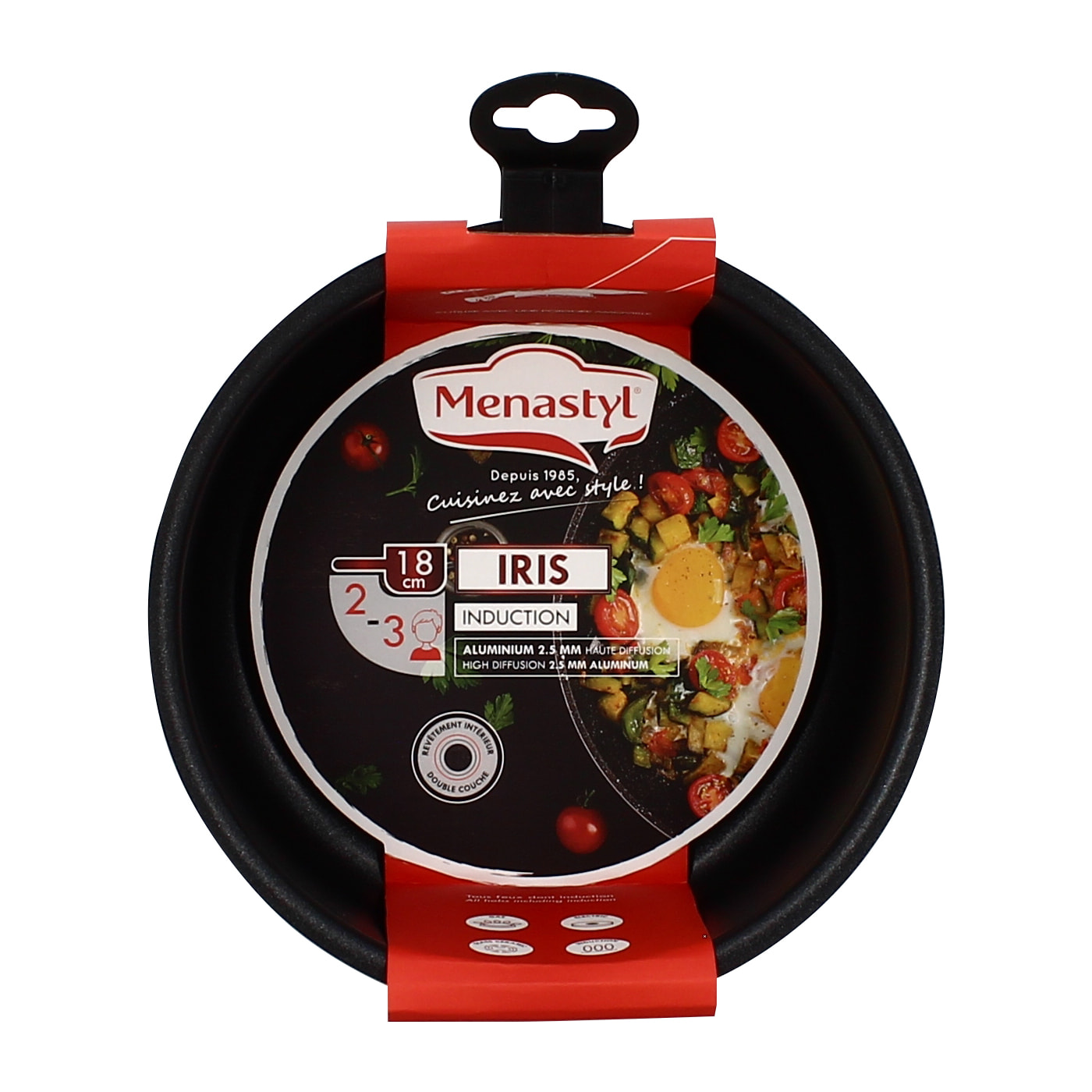 Casserole amovible en aluminium 18cm - tous feux IRIS ALU