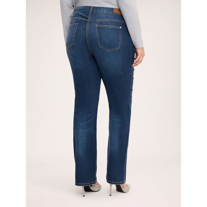 Fiorella Rubino - Jeans regular lavado oscuro - Azul