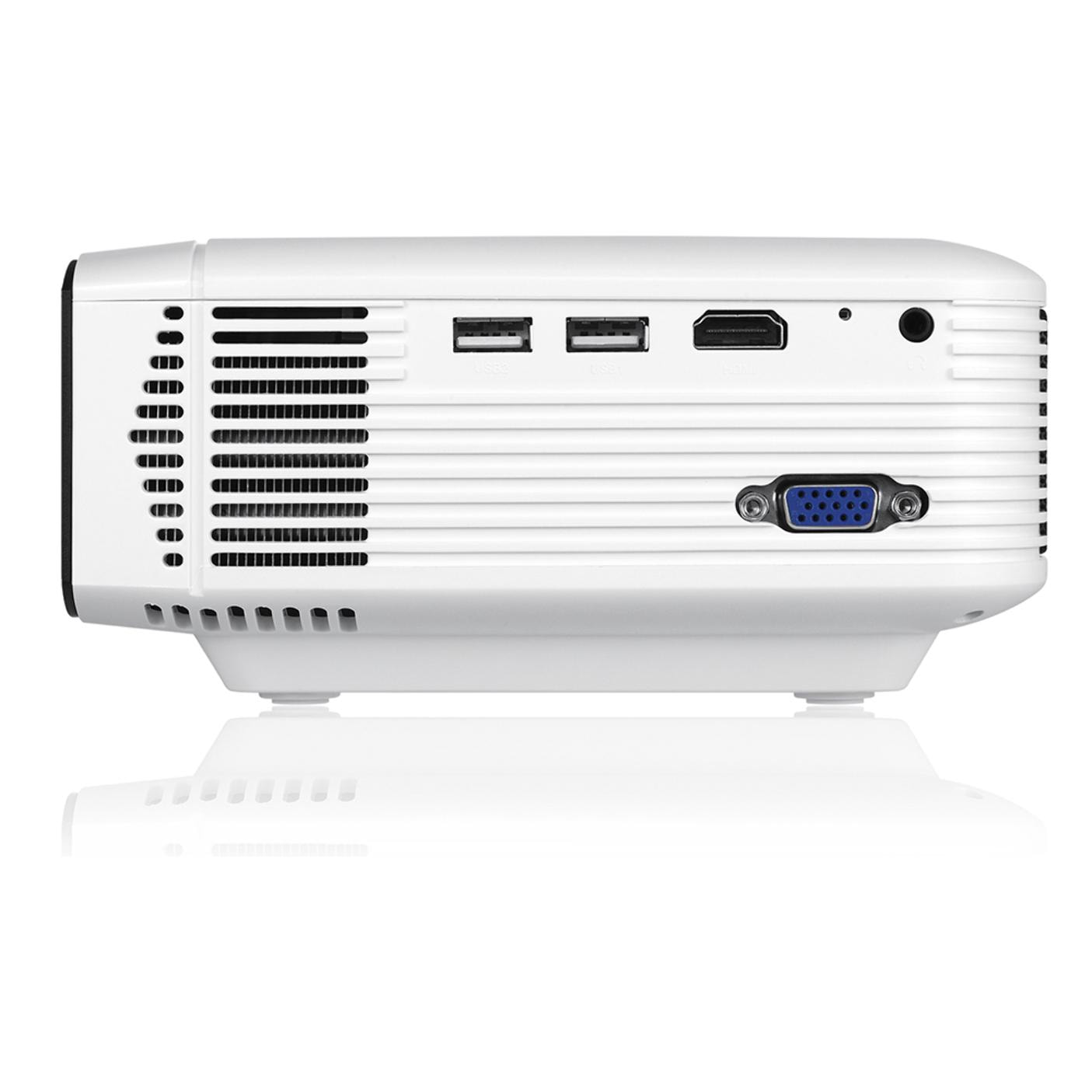 Video Proyector HD 1080P, 3500 lúmenes con altavoces duales, conexión HDMI/USB/VGA/AV/Micro SD