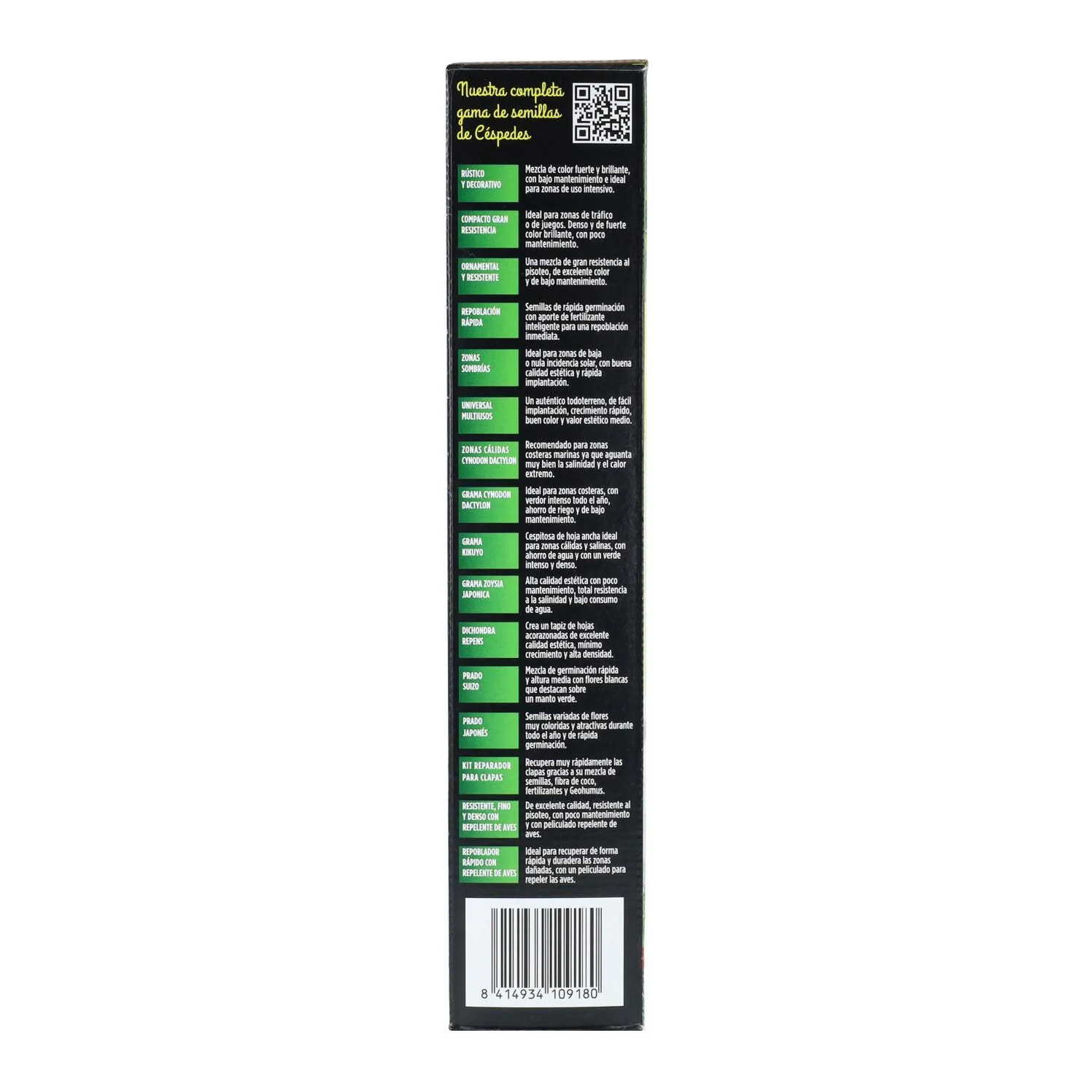 Semillas césped resistente fino y denso con repelente de aves Batlle 1kg