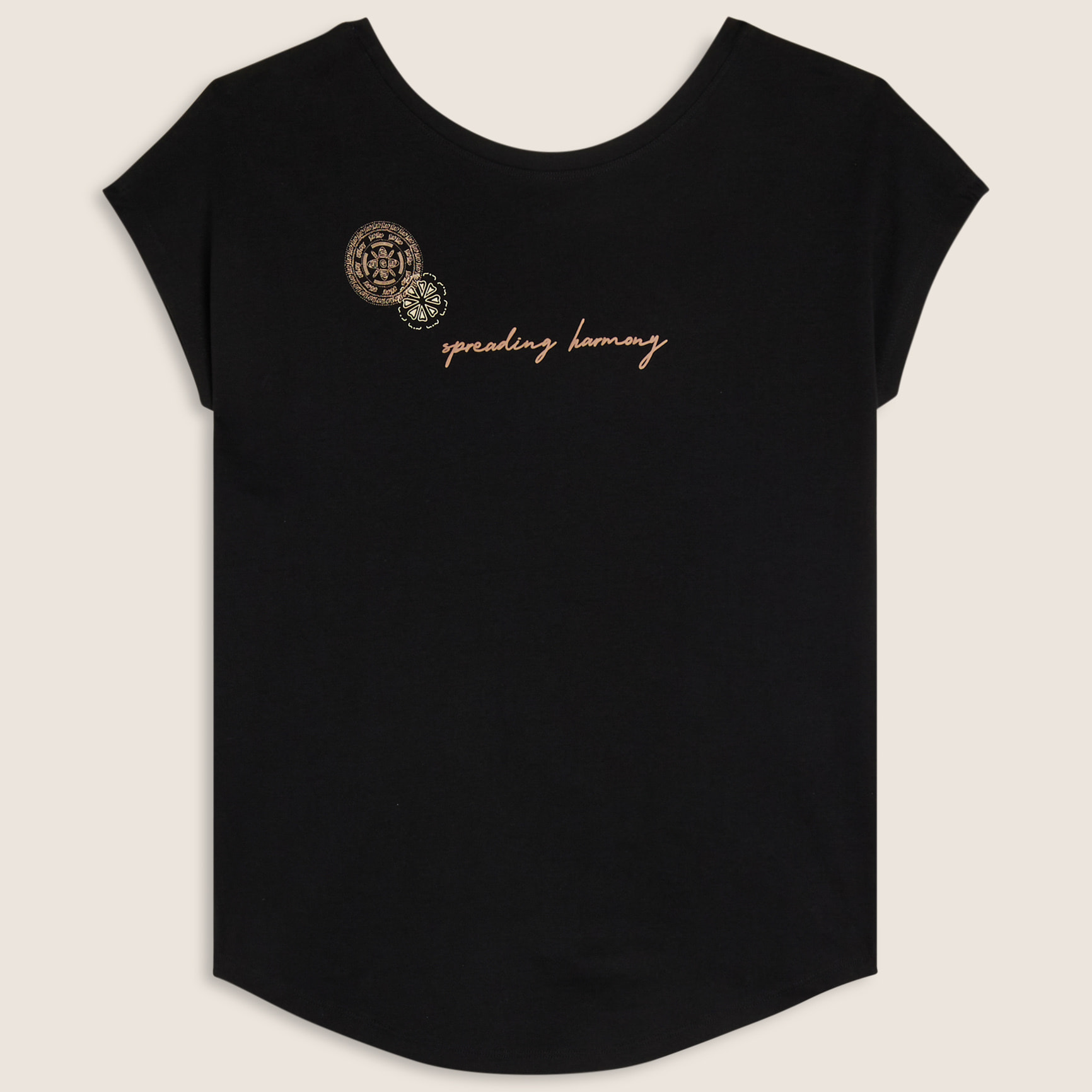 T-shirt comfort in cotone Supima con mandala