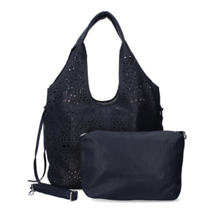 Bolso de hombro de Mujer con dos piezas, diseño moderno con detalles en los laterales