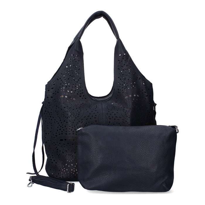 Bolso de hombro de Mujer con dos piezas, diseño moderno con detalles en los laterales