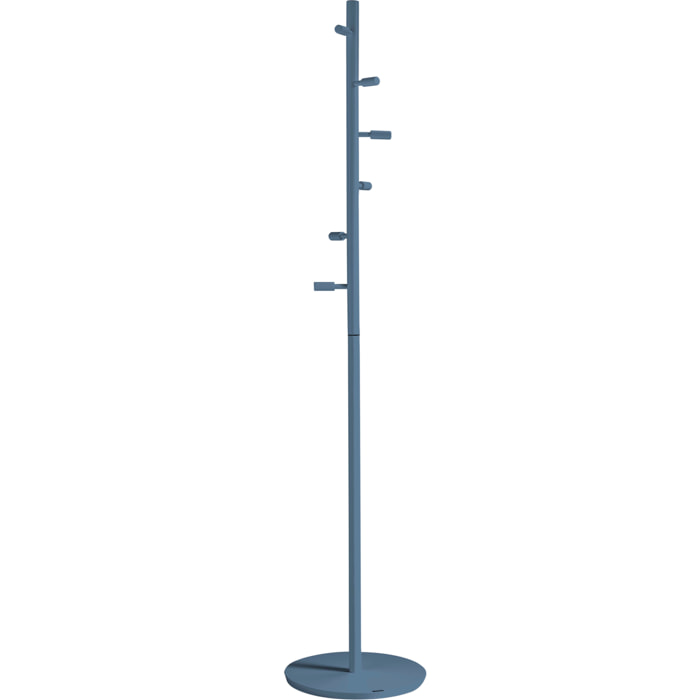 Perchero Espiral madera haya azul 182x37x37 cm