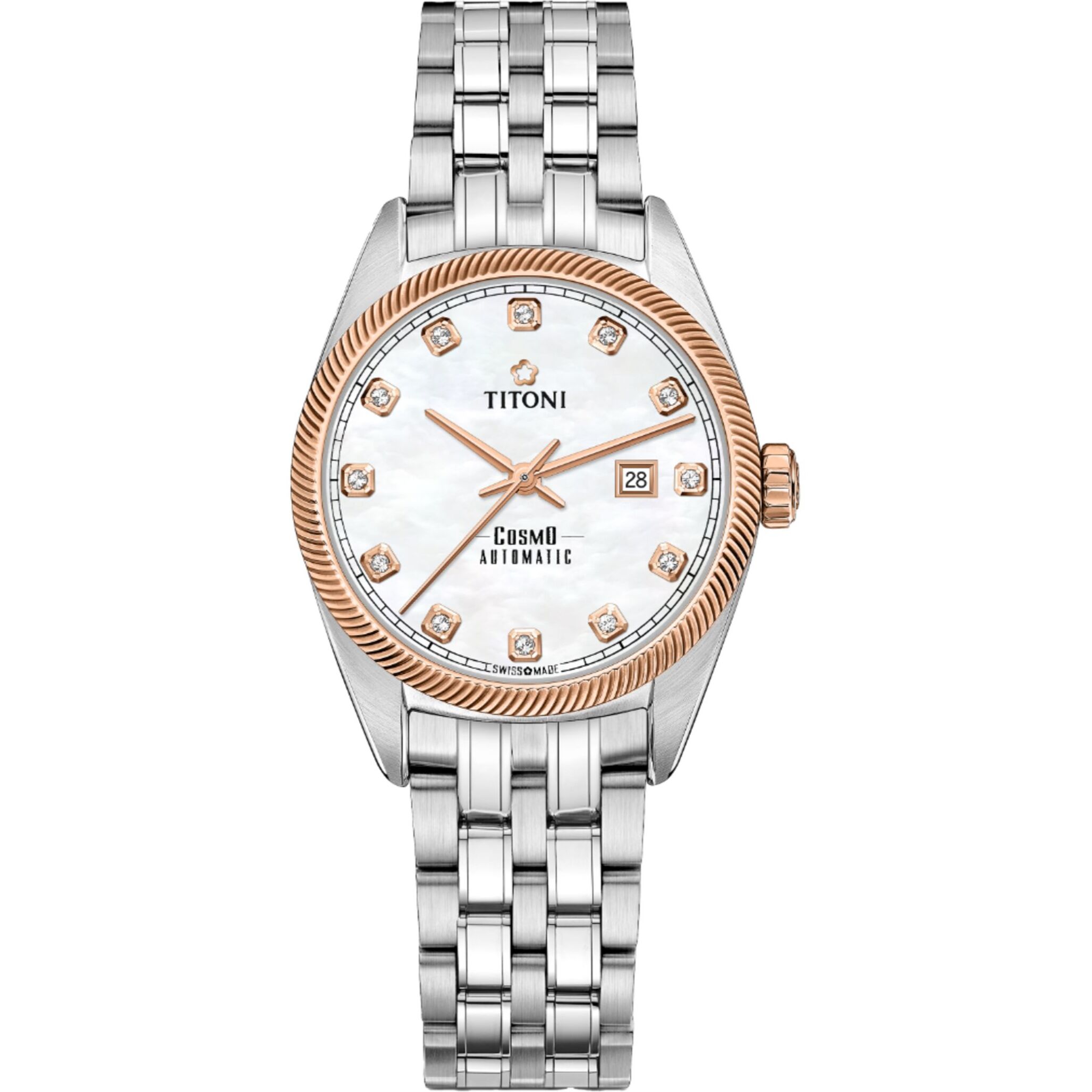 Reloj Titoni 818SRG-622 Mujer Analogico Automatico con Correa de Acero inoxidable