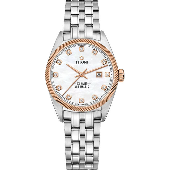 Reloj Titoni 818SRG-622 Mujer Analogico Automatico con Correa de Acero inoxidable
