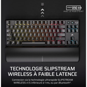 Clavier gamer sans fil CORSAIR K70 CORE TKL Wireless