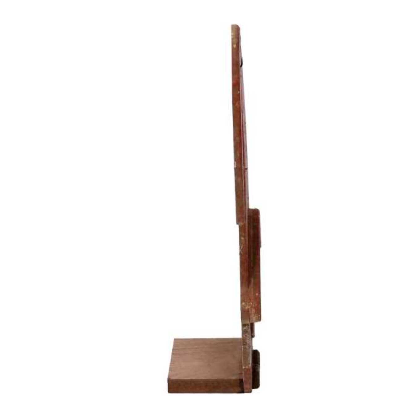 Gnomo in legno ragazza rosso cm18,5x7,5h30