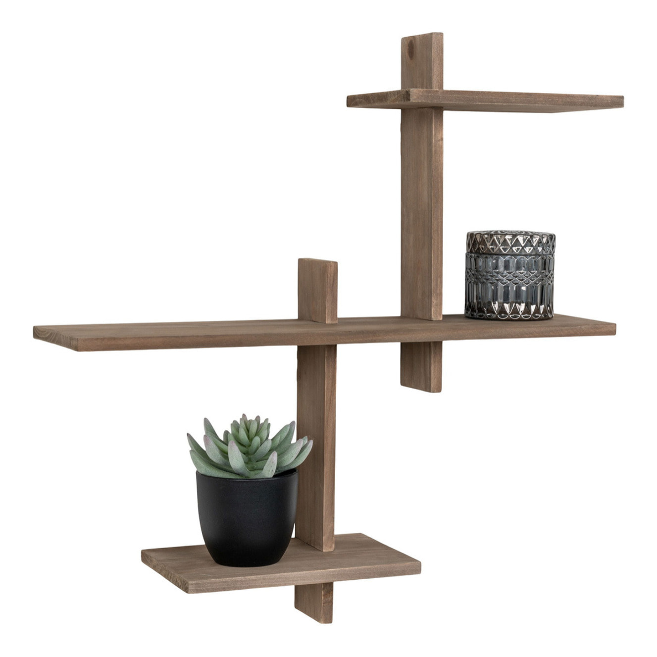 Mensola a parete Gavi in pino naturale FSC 55x15x55 cm