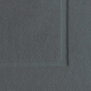 Tapis de bain pur coton 850 g/m² uni anthracite Vitae titane