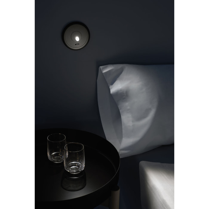LEDS C4 Luz de lectura Radar LED 4.5 Blanco cálido - 3000K PHASE CUT Negro 50lm