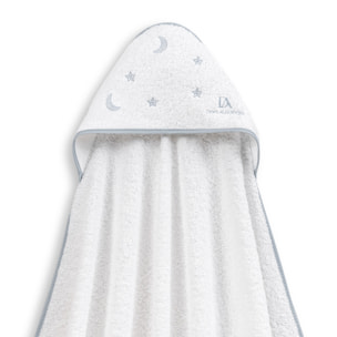 Capa de Baño 1X1  Don Algodon Estrelas Luna Bco/Gris