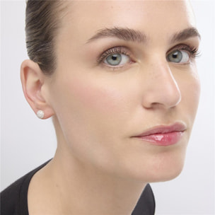 Pendientes acabado plata y Circonita Brillante