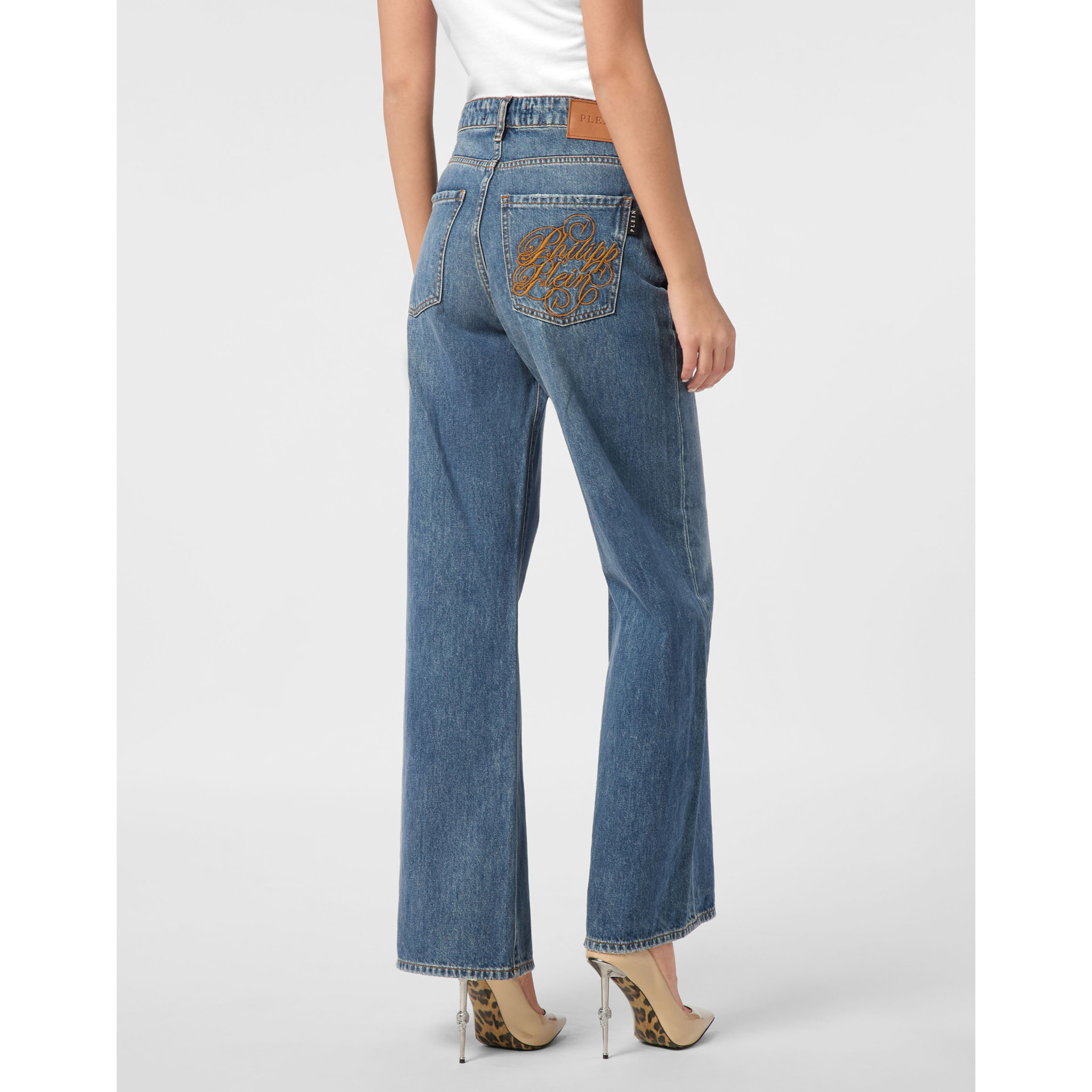 PHILIPP PLEIN Vaqueros Skater fit LOGO