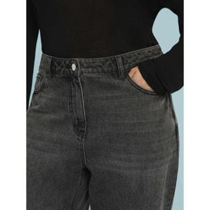 Fiorella Rubino - Jeans Mom Fit lavaggio dark - Grigio