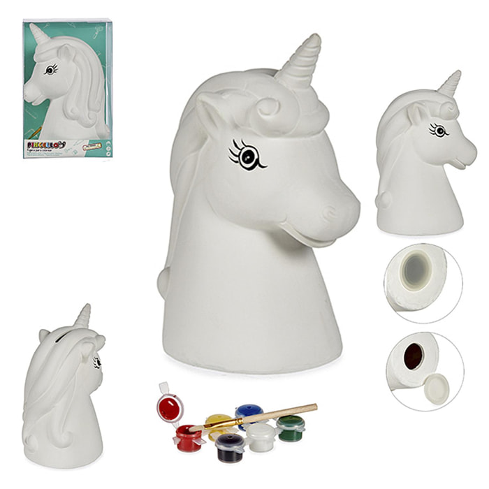 Hucha para pintar unicornio grande