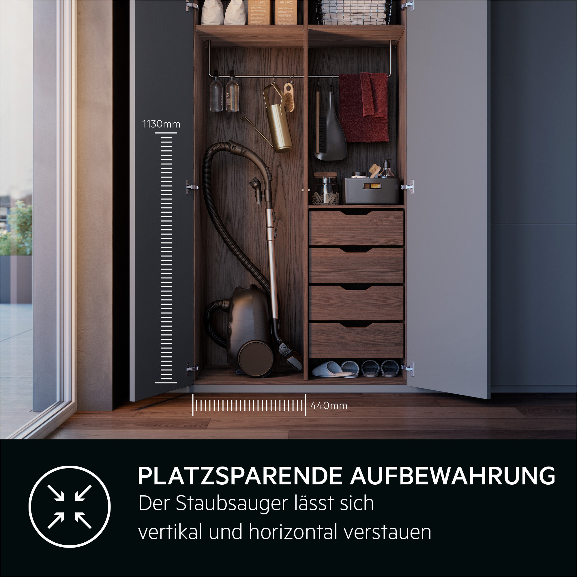 AEG Aspiradora con bolsa 6000 de 850 W y 73 dB(A) AB61H6SW