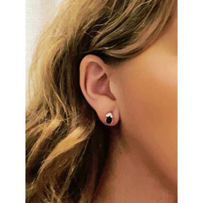 Pack de pendientes corazón mini con bolita en plata 10µ y dorado