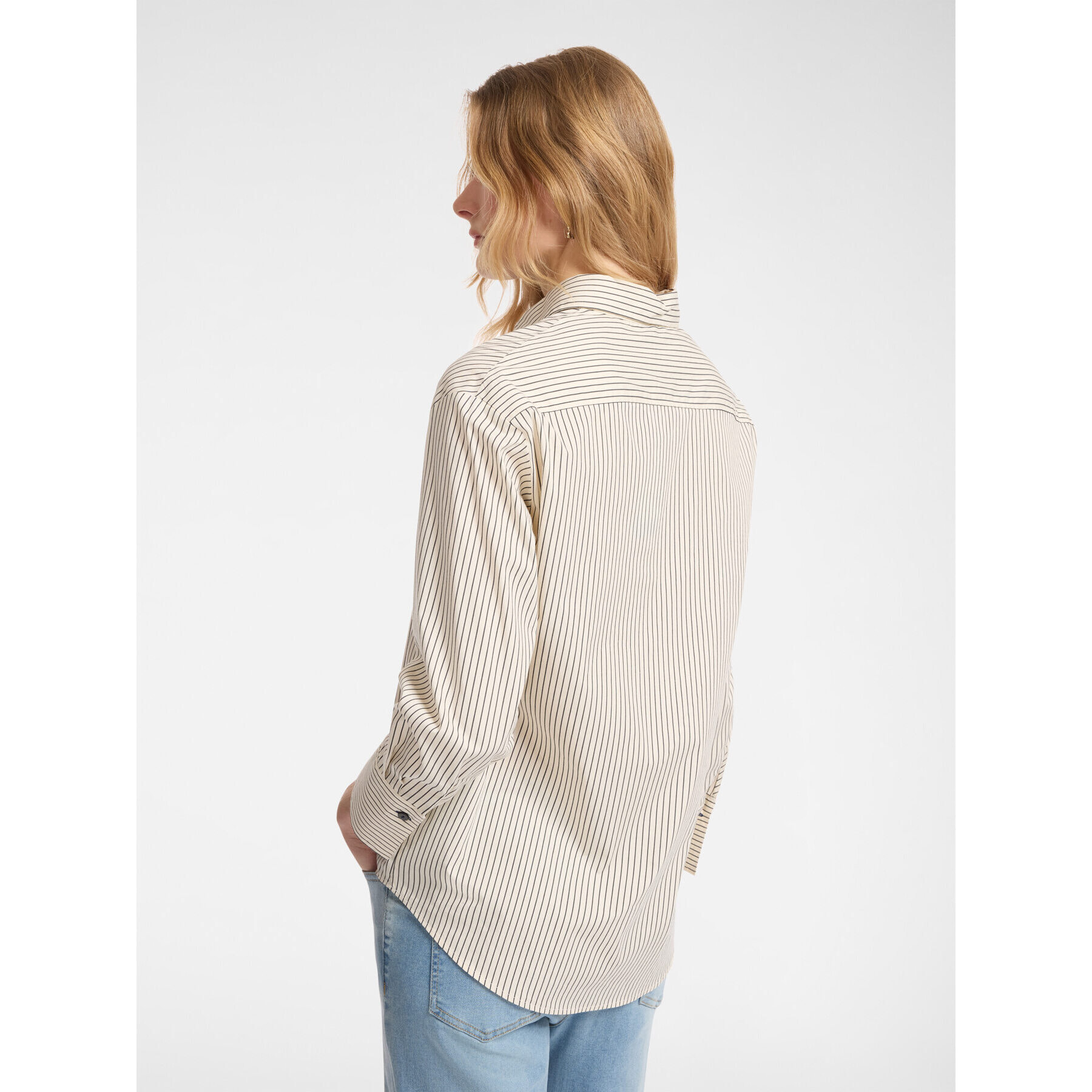 Elena Mirò - Camicia rigata - Bianco