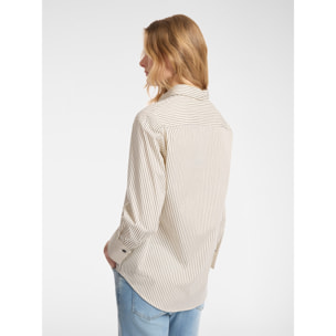 Elena Mirò - Camicia rigata - Bianco
