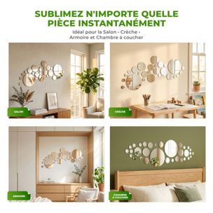 26 stickers miroirs ronds