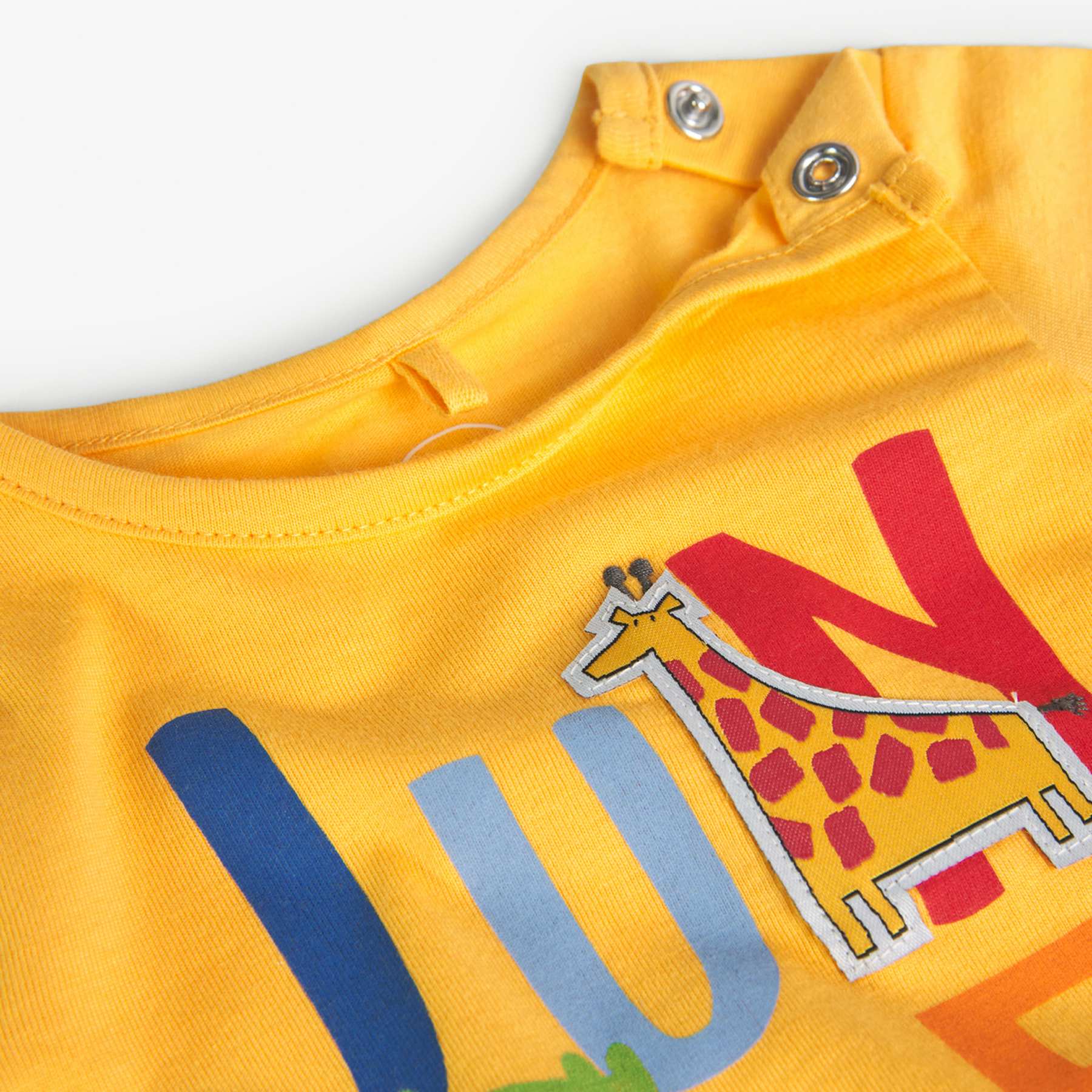 Camiseta manga larga reciÃ©n nacido niÃ±o, estampado, amarillo