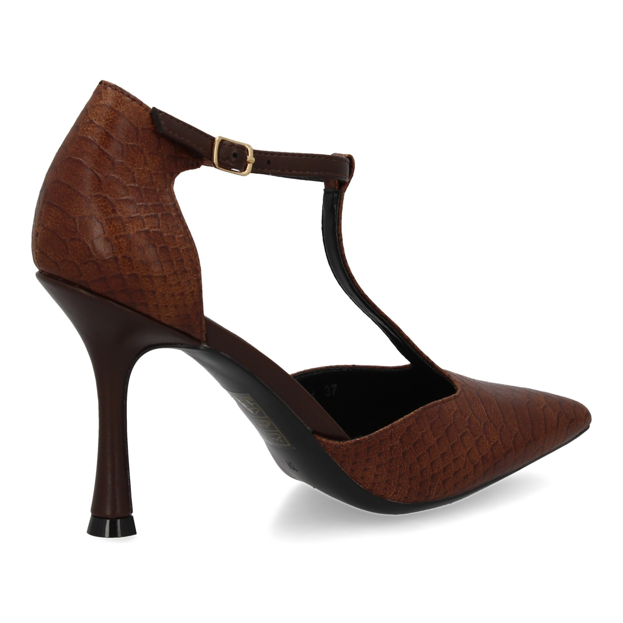 Zapato de salón con tacón alto y punta afilada