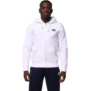 Felpa da uomo con cappuccio e zip non felpata Leone Basic