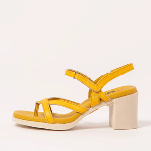 Sandalias con tacón 1844 NAPPA YELLOW/ CANNES color Yellow