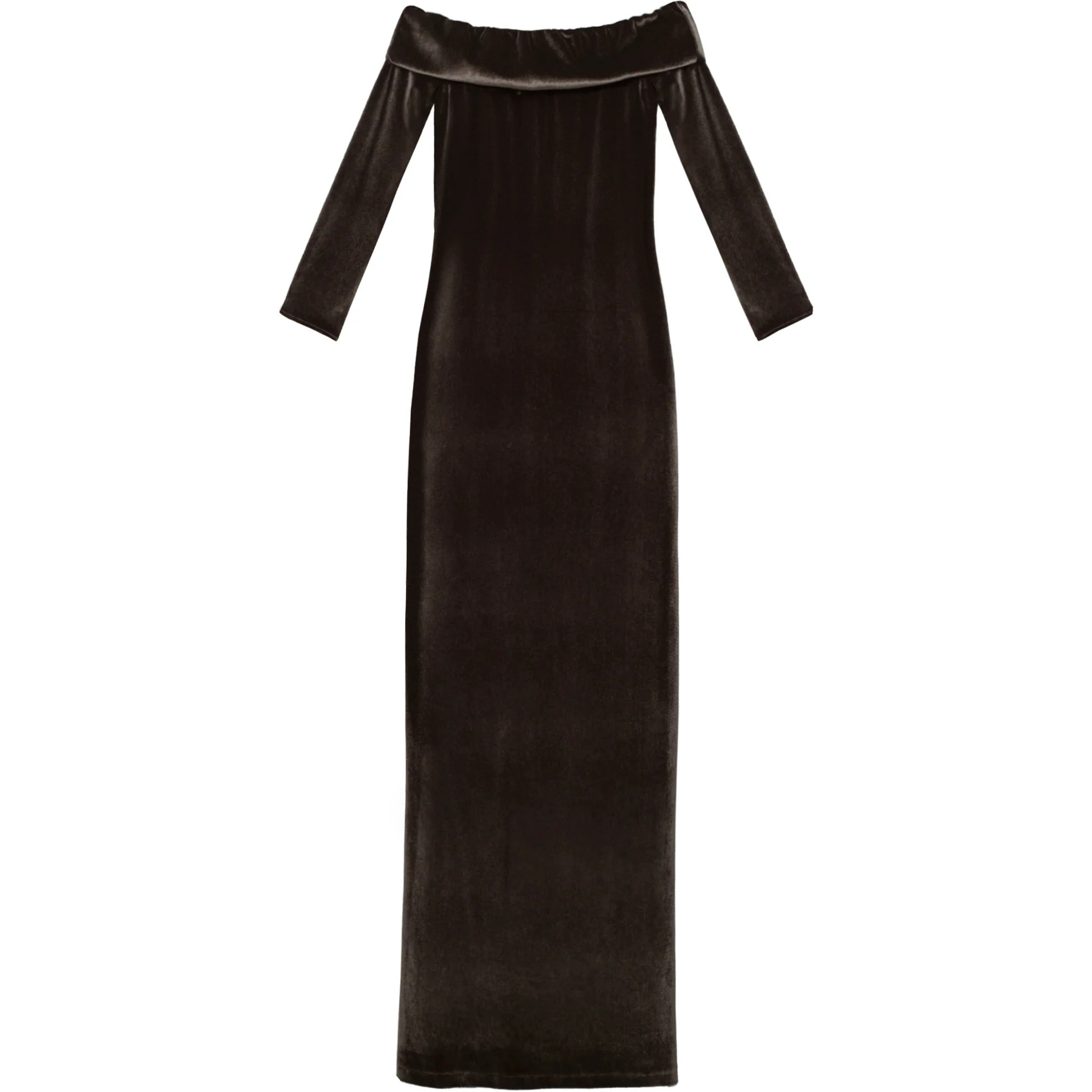 Vestido largo de terciopelo